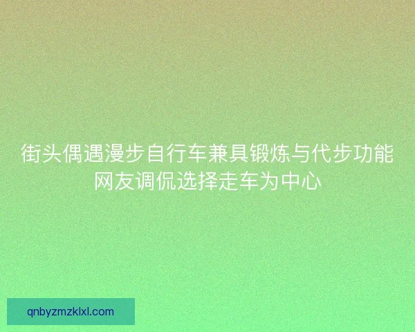 街头偶遇漫步自行车兼具锻炼与代步功能网友调侃选择走车为中心